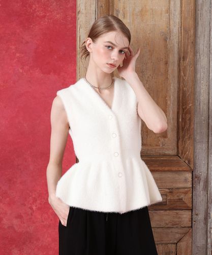 ◇バイカラーキーネック5分袖カーディガン|allureville OFFICIAL SITE