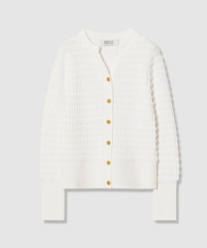 ◇ バイカラーキーネック5分袖カーディガン|allureville OFFICIAL SITE