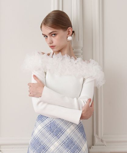 フェザーペプラムジレ|allureville OFFICIAL SITE / ONLINE SHOP