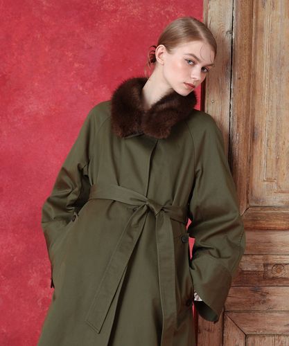 HERNO(ヘルノ－)】 CURLY ECO FUR HIGH NECK コート|allureville