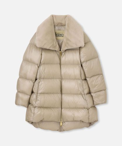 HERNO(ヘルノ－)】 HIGH COLLAR SHORT FUR DOWN|allureville OFFICIAL