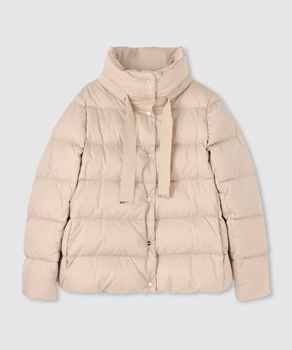 HERNO(ヘルノ－)】 HIGH COLLAR FUR COMBI MIDDLE DOWN|allureville