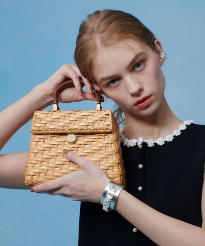 Ines Bressand(イネス ブレッサンド)】 MEDIUM WALNUT ハンドバッグ