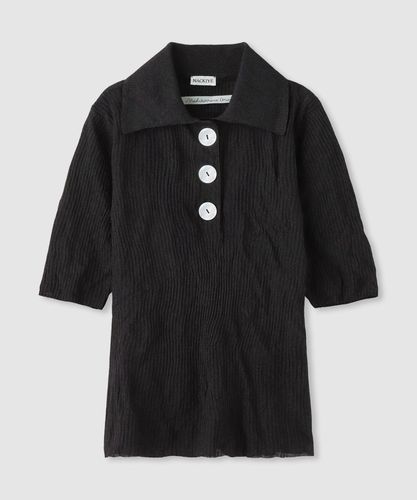 NACKIYE ナキエ　SUGARMAN POLO KNIT 黒　ポロニット NACKIYE(ナキエ)】SUGARMAN POLO KNIT|allureville OFFICIAL SITE