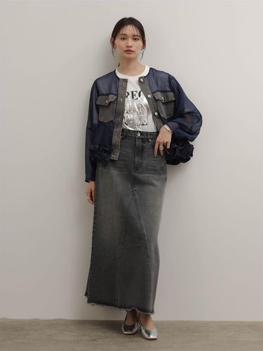 5.28(木)16:00発売/WEB限定】フリルヘムデニムドッキングシアー
