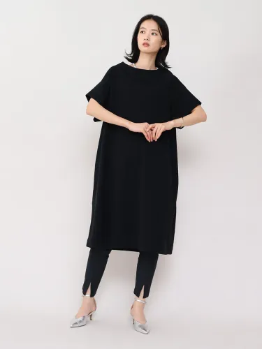 【定価27,000円】ヤマダヤ　パールビジューワンピース　ブラック　M コクーンシルエットミディワンピース - resil - Aga｜YAMADAYA STORE
