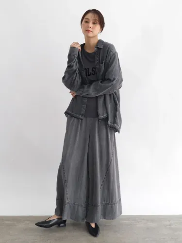 cocollo CLOVE ヴィンテージライクテンセルデニムシャツ ヴィンテージ