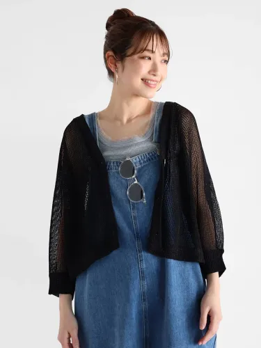 A. ROEGE HOVE　ショートカーディガン ラメ Heather（ヘザー）の「ラメニットショートカーディガン 188010