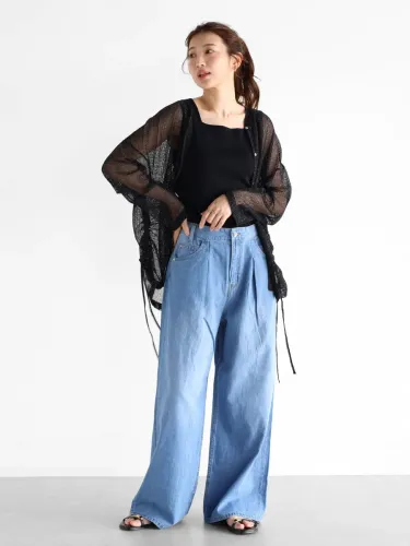 そやちゃん出品 リネンミックスルーズデニムパンツ - Vin - Vin｜YAMADAYA STORE