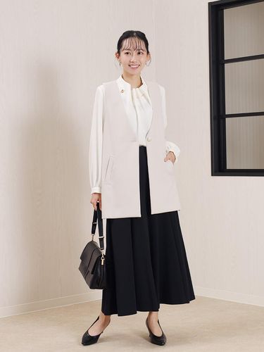 パトーナ　ヤマダヤ　ベスト　フェンネル　fennel ノーカラー3WAYフリルジレ - FENNEL - FENNEL｜YAMADAYA STORE