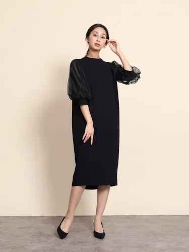 こうめさん専用　ヤマダヤFENNEL チュールスリーブバックリボンワンピース チュールスリーブバックリボンワンピース - FENNEL - FENNEL