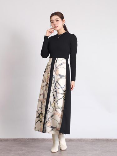 スカーフプリントドッキングワンピース - FENNEL - FENNEL｜YAMADAYA STORE