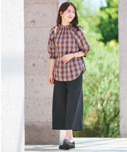 masnada アナトミカルドロップクロッチパンツ 44 レディース セミワイド クロップド パンツ通販 [0205-55550