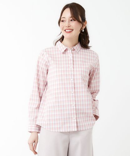 レディース ノンアイロン チェック柄 シャツ【シワになりにくい