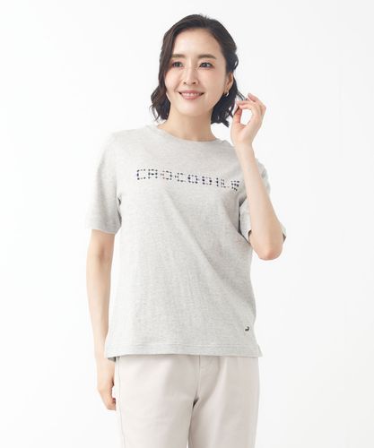 関税込 モダン ヴェルサーチェ Tシャツ クロコダイル プリント レディース クロコダイルタータン プリント Tシャツ通販 [0302