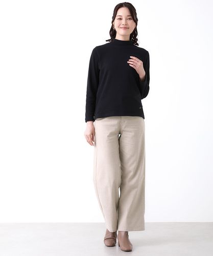 レディース ピケ ストレッチ ワイドパンツ通販 [0305-58501