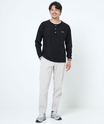 メンズ レイヤード風 ヘンリーネック Tシャツ通販 [1502-61277