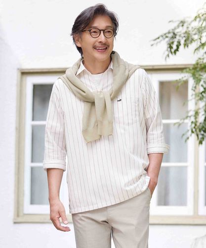 BARBA NAPOLI シャツ カーキ 38 七分袖 バルバ ワンピース バルバ BARBA NAPOLI cucito a mano パヴェ ラインストーン