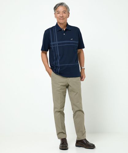 メンズ シャドーチェック柄 ポロシャツ通販 [1602-54217