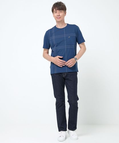 メンズ スノーコットン パネルチェック Tシャツ【接触冷感】通販 [1602