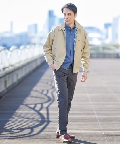 メンズ ハウンド ブルゾン 【クロコダイルタータン】【日本製生地