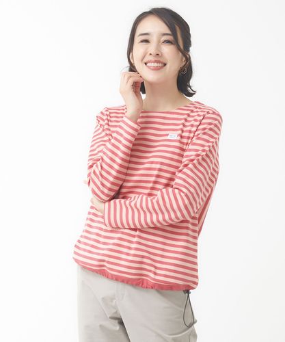 ショート丈 ポコポコ切替 カットソー KOEISTORE カットソー Tシャツ 半袖 レディース ショート丈