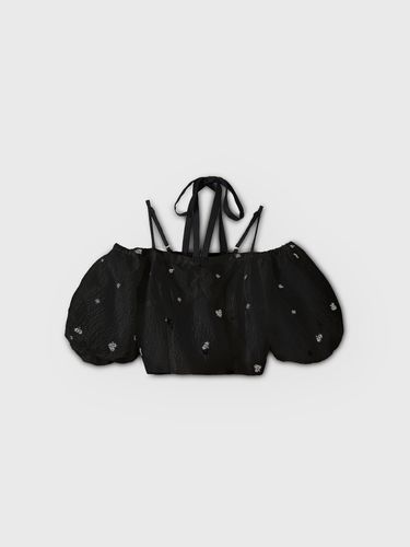 スカーフパターンホルターネックトップス
