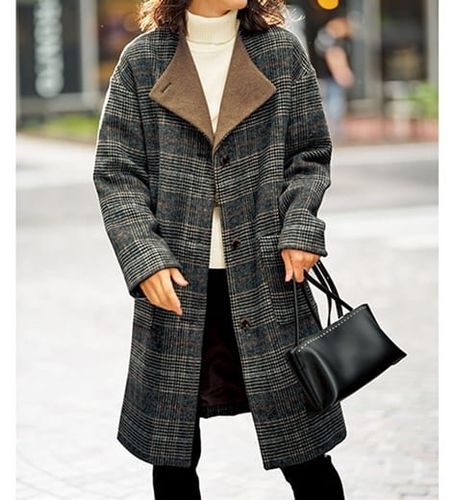 23区　サイズ48 日本製　グレー ヘリンボーン柄 コート ウエストベルト付き SALE 30%OFF】THE SHINZONE(ザ シンゾーン) HERRINGBONE CHESTER COAT