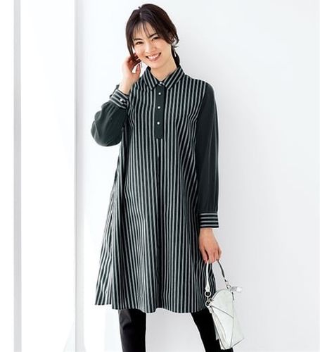 楽に可愛くチュール重ねドット柄チュニックワンピース - ベルーナ【公式】