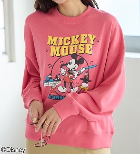 Disney＞【ミッキー】サガラ刺しゅう裏毛トレーナー - ベルーナ
