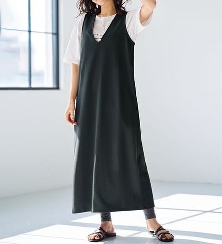 新品❣️タグ付き❣️今期新作❣️ キーネックジャンパースカート❣️ 綿100％キーネックジャンパースカート - ベルーナ【公式】