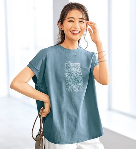 Disney＞【ドナルドダック】ビッグ7分袖プリントTシャツ