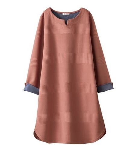 ビンテージ柄ピンタックデザインワンピース - ベルーナ【公式】