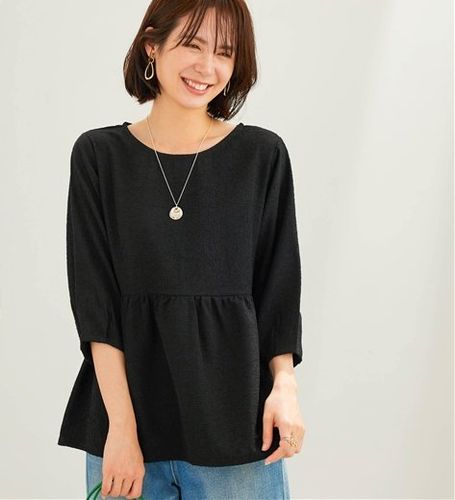 シックにおしゃれに体型カバー！＞グログランテープ使いチュニック