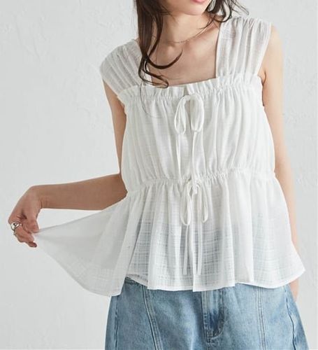 ERI○* 　24AW イエナ　フクレジャガードキャミトップブラウス HARE（ハレ）の「フクレジャガードキャミビスチェ(HARE)（キャミソール