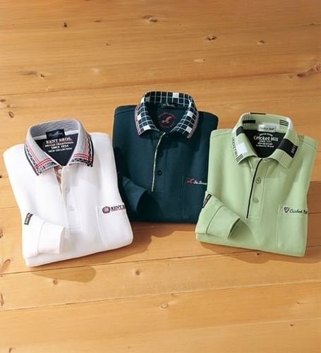   Jeans ジップアップポロシャツ 3色組】涼感ミックス調ジップアップポロシャツ - ベルーナ【公式】