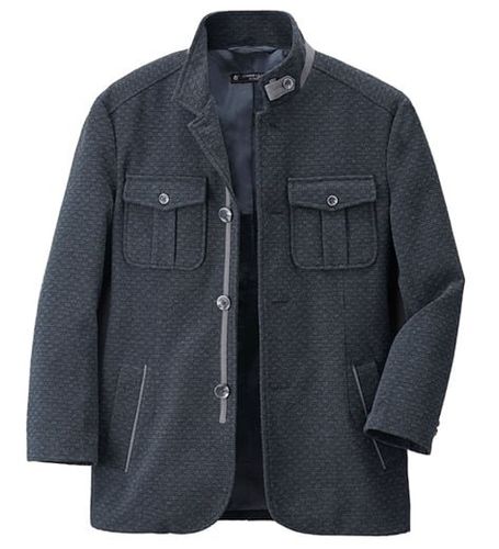 コムルヴァン・オム＞上品ウールライク多ポケットジャケット