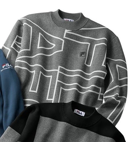 新品未使用★フィラ長袖ニットLサイズ カジュアルウェア】L/S KNIT SHIRTS / ロングスリーブニットシャツ