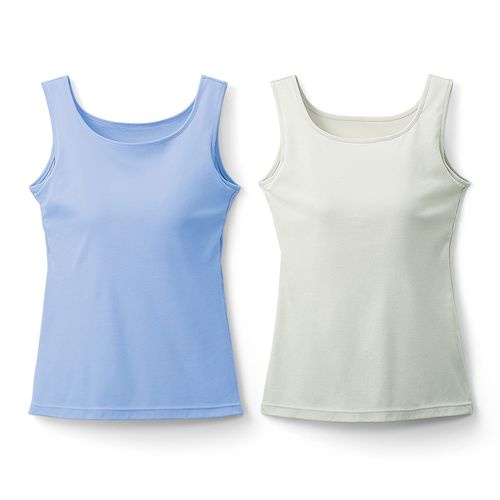 プリスティン カップ付きテレコキャミソール／2枚組 | ライトアップ