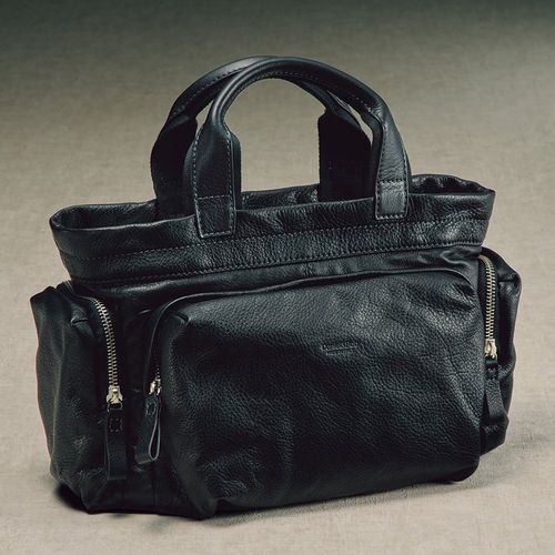 マウロ ゴヴェルナ パイソンレザー使いのナイロンバッグ／当社限定