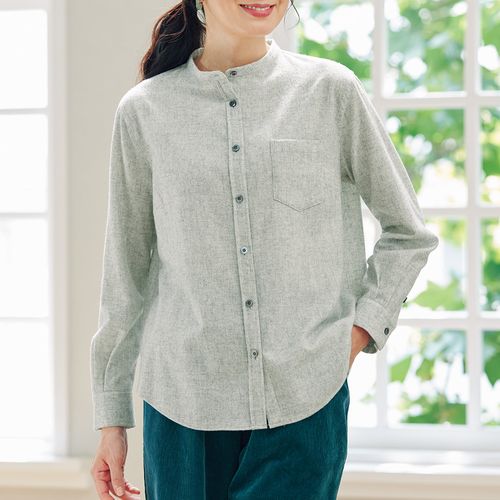 styling/ keishirahata スタンドカラーギャザーブラウス ブラウス シャツ スタンドカラーギャザーブラウス レディース