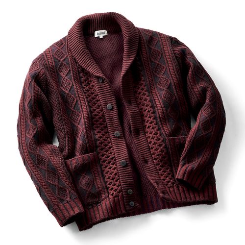 ペレグリン メリノウール・ショールカラーカーディガン | ライトアップ