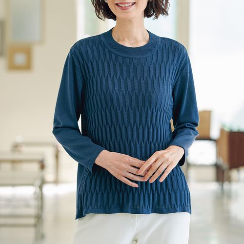 ブリアル 洗えるウールカシミヤ・ハイネックプルオーバー | ライト