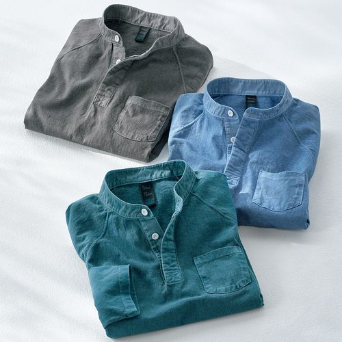 千田仁寿 ヘンリーネック七分袖Tシャツ | ライトアップオンラインストア