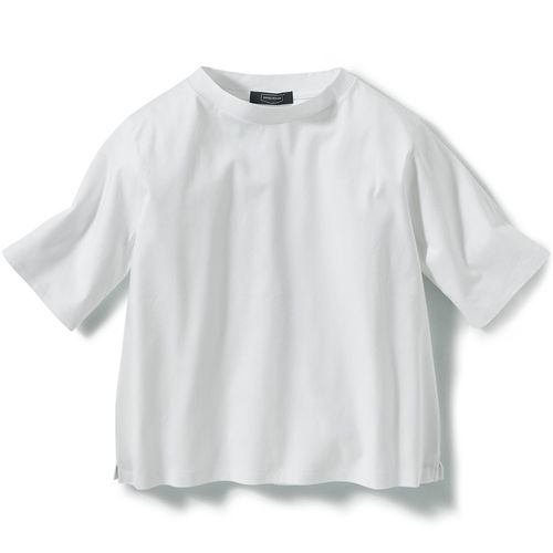 ココカラ ビワコットンのボートネックTシャツ | ライトアップ 