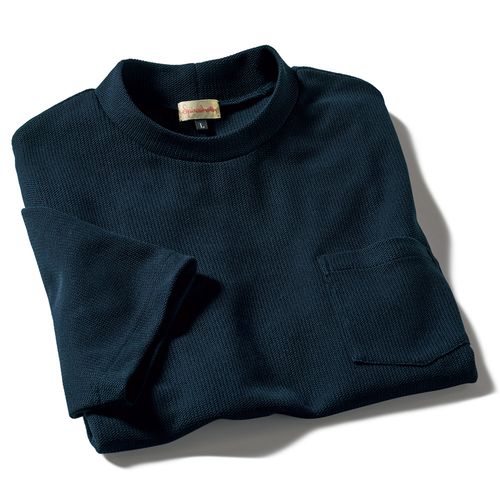 グッドオン 手染めインディゴ・ミッドネック半袖Tシャツ | ライト