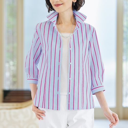 ストライプス 切替ストライプシャツ | ライトアップオンラインストア