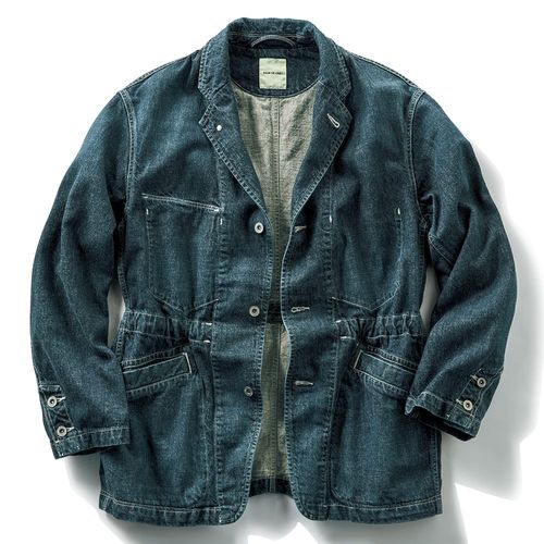 坂本デニム 江戸黒染めデニム・トラッカージャケット | ライトアップ