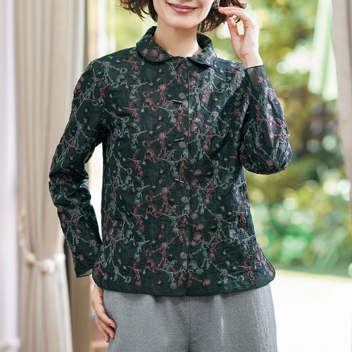 ツムグ 幾何学柄ジャカードデニムジャケット | ライトアップオンライン