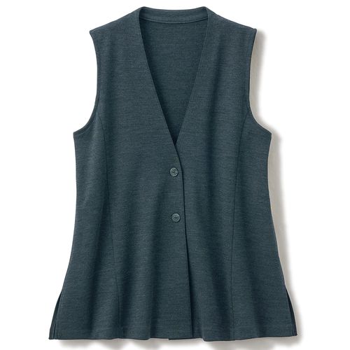 【名品】the sakaki ウールコットン ベスト ナチュラルメンテ ウールコットンジャカード編み・ベストプルオーバー